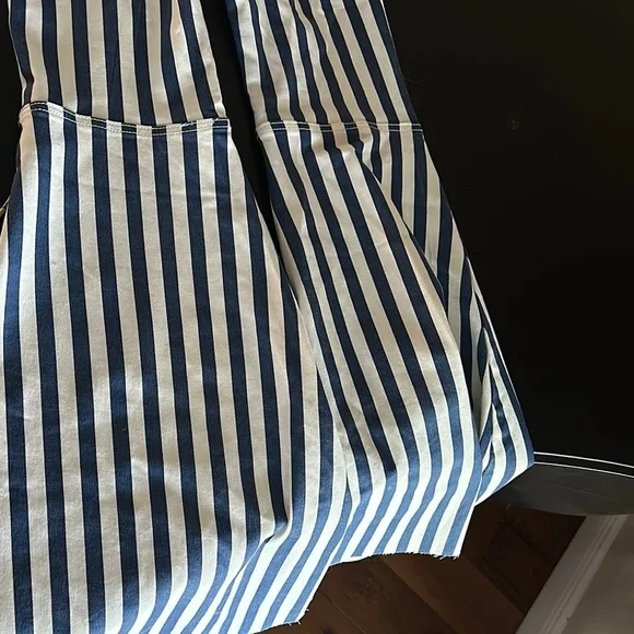 We the free Striped Flare Pants in Blue and White - Picture 7 of 8